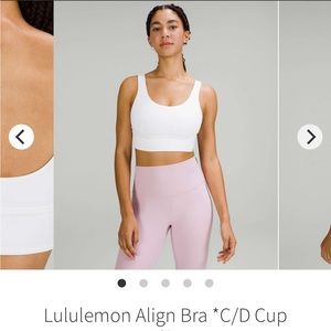 Lululemon Align Bra C/D White Size 12
